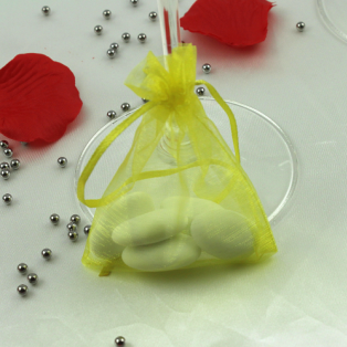 Organzasäckchen 10 Stück Neongelb China