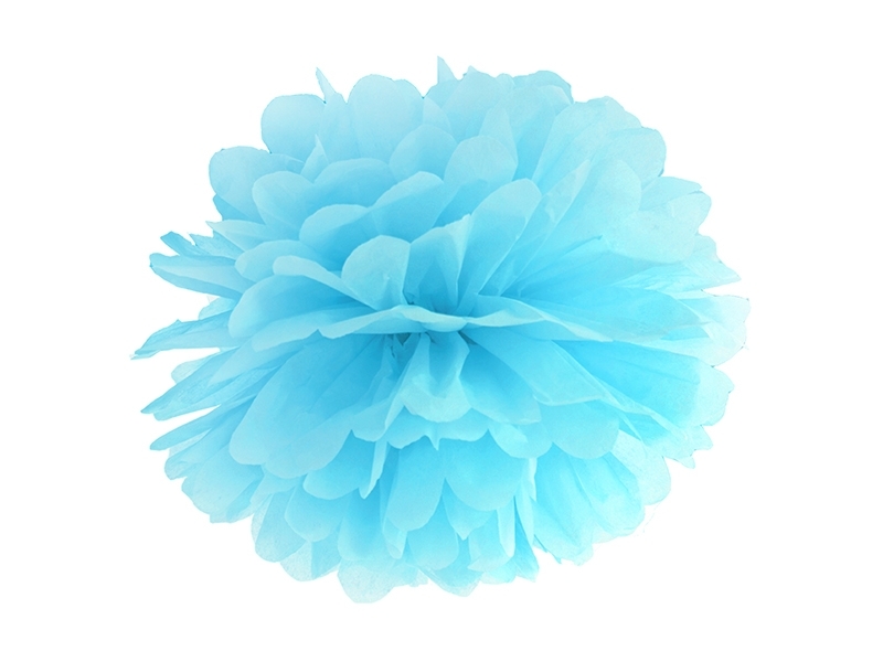 Pom Poms klein Hellblau