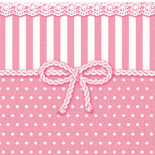 Servietten Masche Rosa / Cocktail