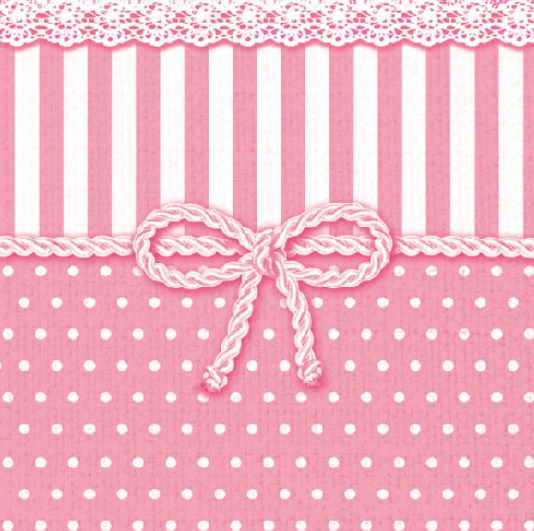 Servietten Masche Rosa / Lunch