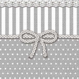 Servietten Masche Silber / Lunch