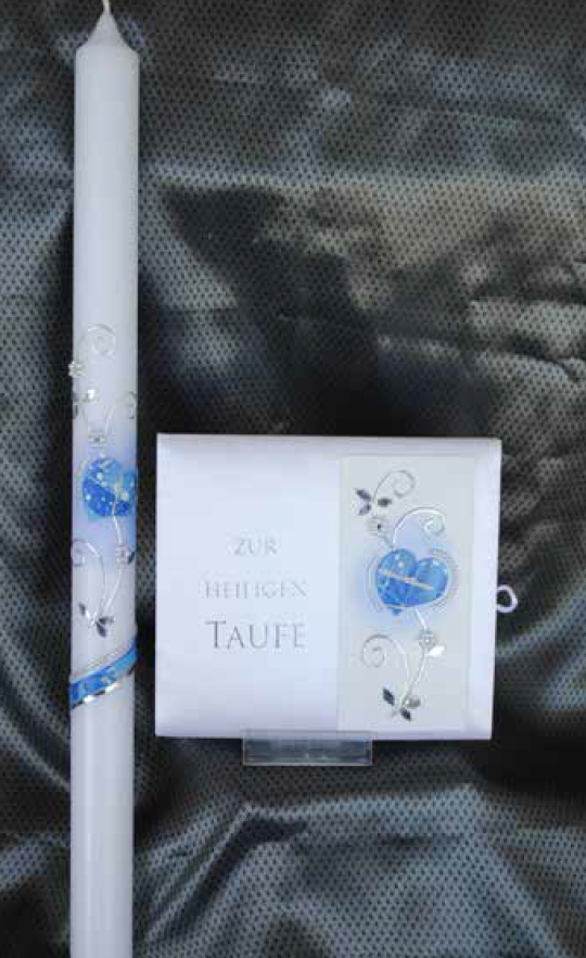 Tauf-Set Herz Blau