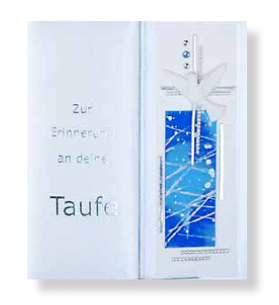 Taufbrief Poesie Blau