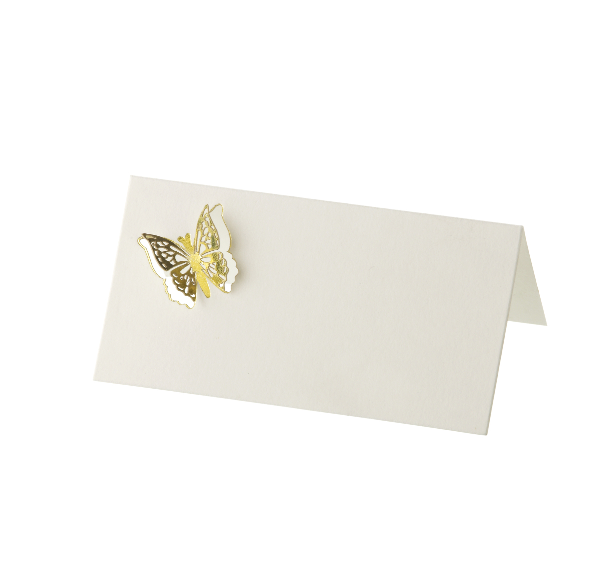 Tischkarte Papillon 3D Gold