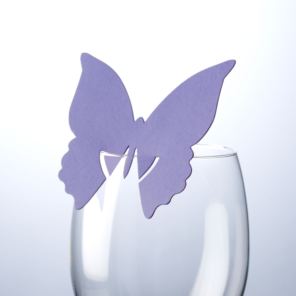 Tischkarte Schmetterling Flieder