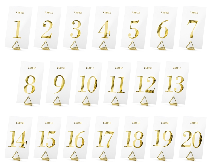 Tischnummern Transparent