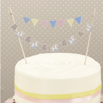 Tortendeko Mini Wimpelgirlande Babyshower