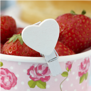 Wäscheklammer Herz Creme
