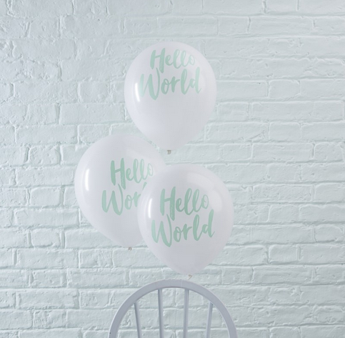 Luftballons Hello World