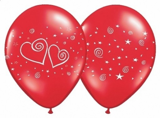 Luftballon Herzerl Rot